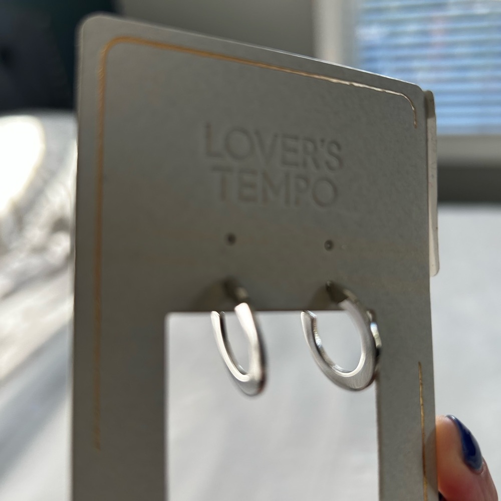 Lovers Tempo silver hoop earrings
